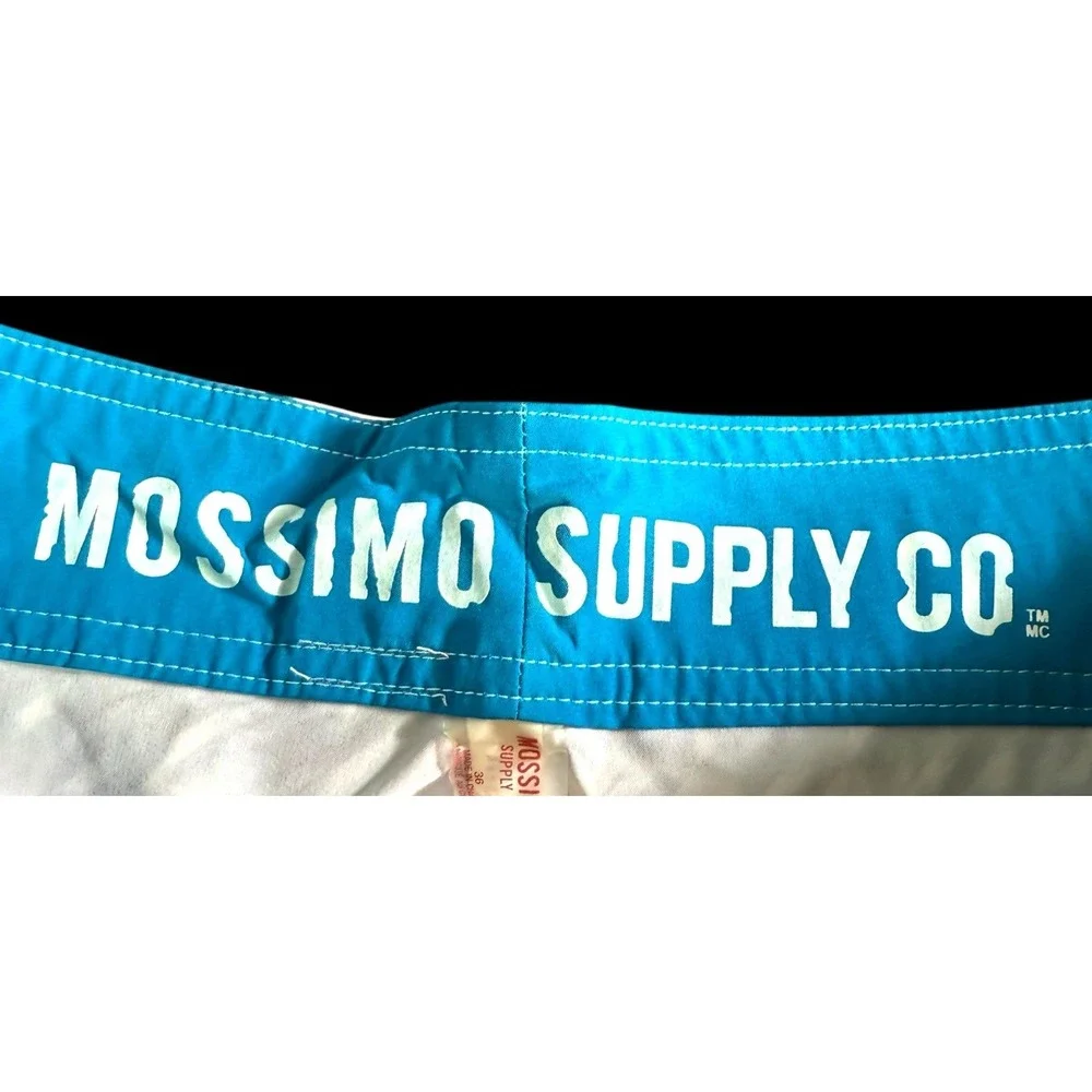 Mossimo Supply‎ Co. Board Shorts Men's Size 36 Torquise Swim Trunks Drawstring